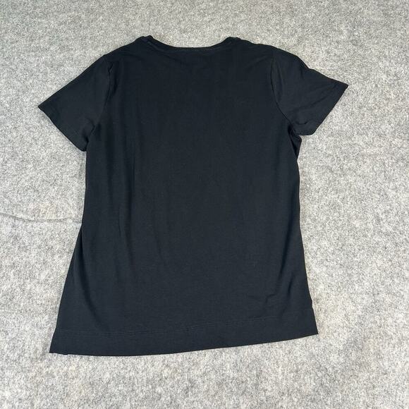 Athleta T-Shirt Women’s Large Black Crew Neck Cotton Tee Flaw - Picture 6 of 6